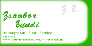 zsombor bundi business card